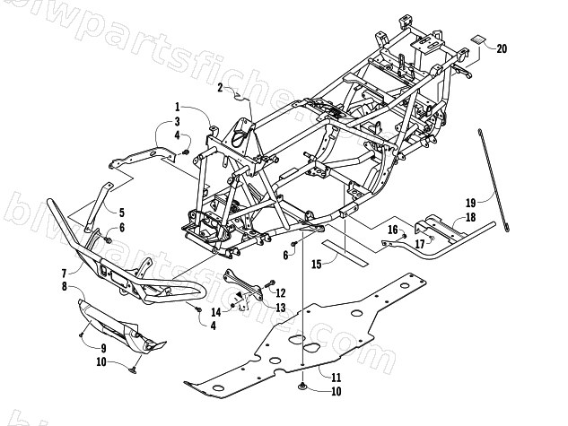 FRAME AND RELATED PARTS diagram