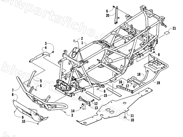 FRAME AND RELATED PARTS diagram