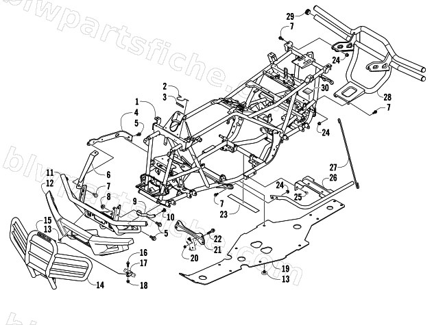 FRAME AND RELATED PARTS diagram