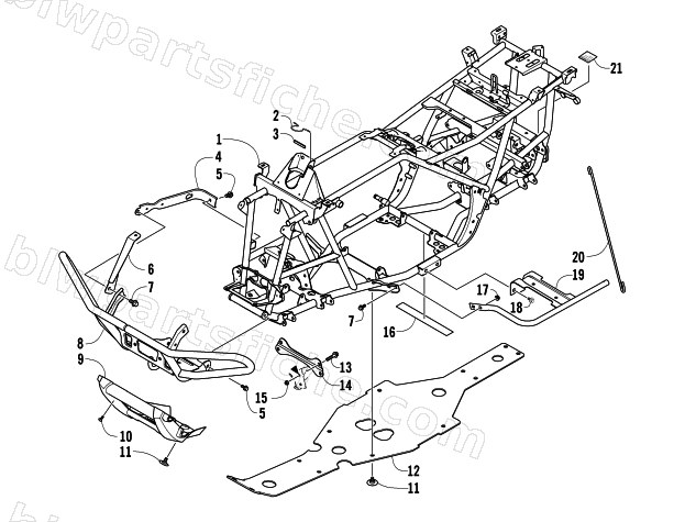 FRAME AND RELATED PARTS diagram