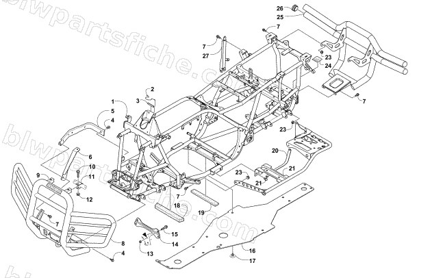 FRAME AND RELATED PARTS diagram