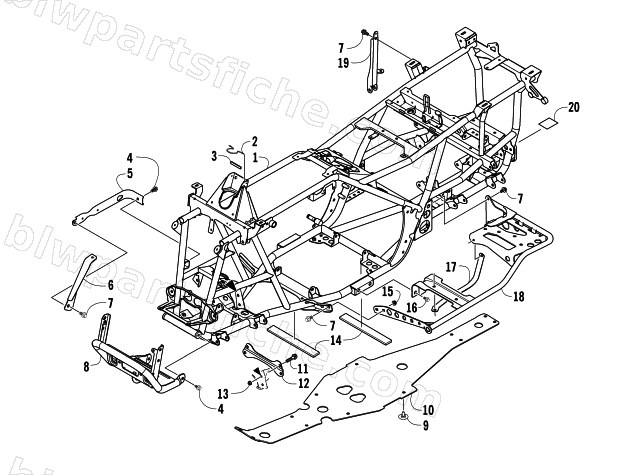 FRAME AND RELATED PARTS diagram