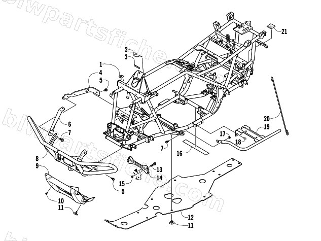 FRAME AND RELATED PARTS diagram