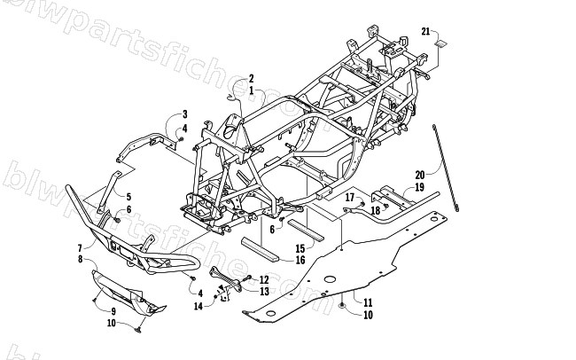 FRAME AND RELATED PARTS diagram