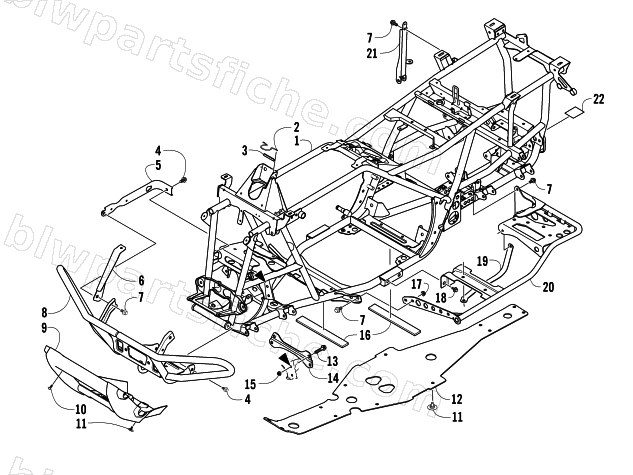 FRAME AND RELATED PARTS diagram