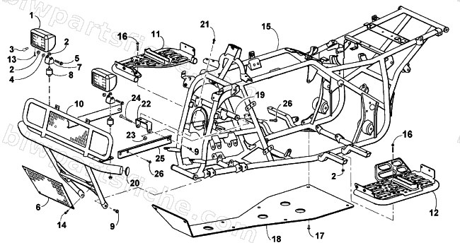 FRAME AND RELATED PARTS diagram
