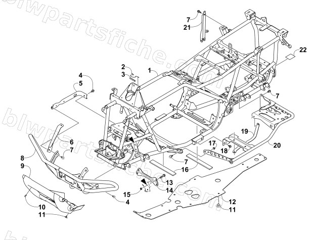 FRAME AND RELATED PARTS diagram