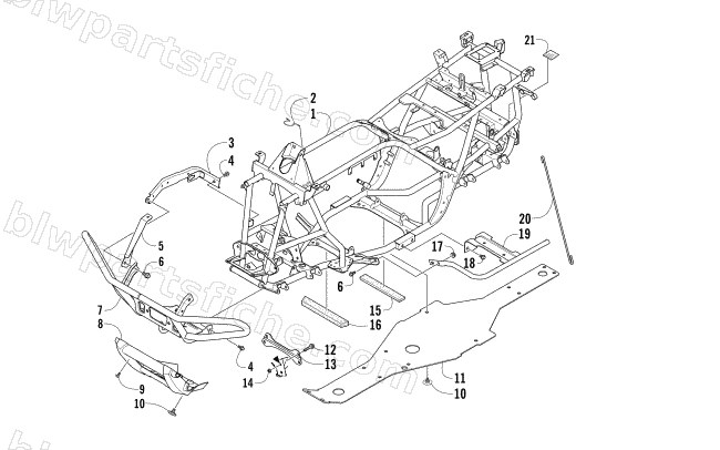 FRAME AND RELATED PARTS diagram