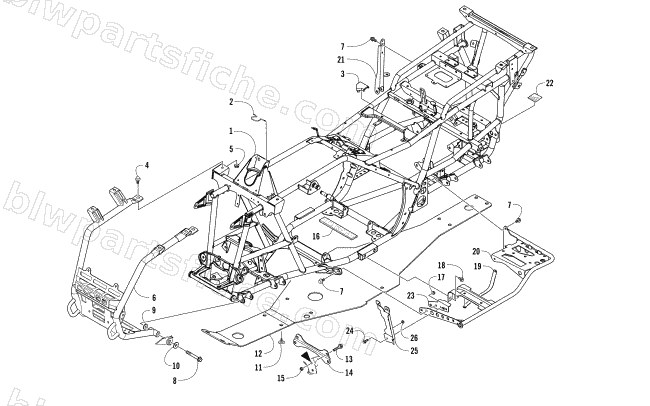 FRAME AND RELATED PARTS diagram