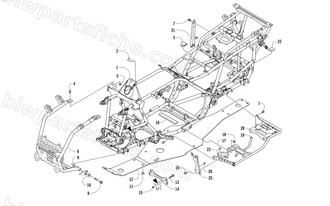 FRAME AND RELATED PARTS diagram