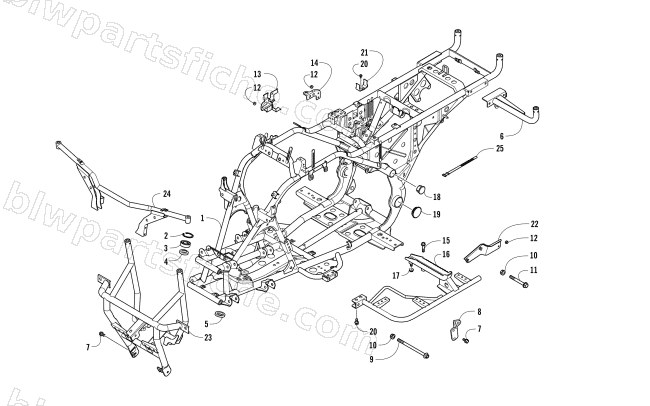FRAME AND RELATED PARTS diagram