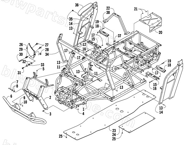 FRAME AND RELATED PARTS diagram