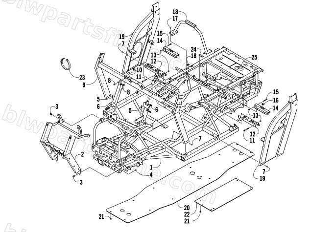 FRAME AND RELATED PARTS diagram