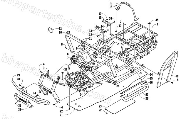 FRAME AND RELATED PARTS diagram