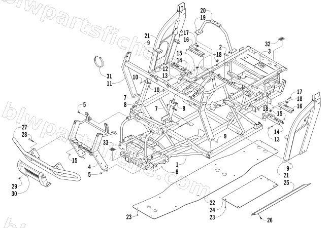 FRAME AND RELATED PARTS diagram