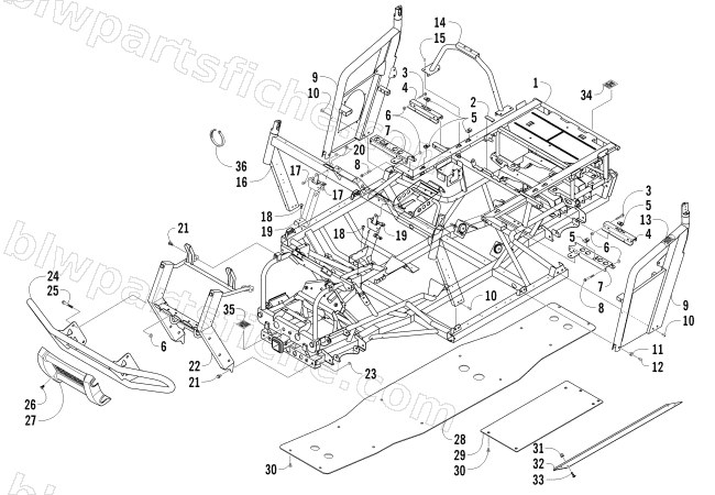 FRAME AND RELATED PARTS diagram