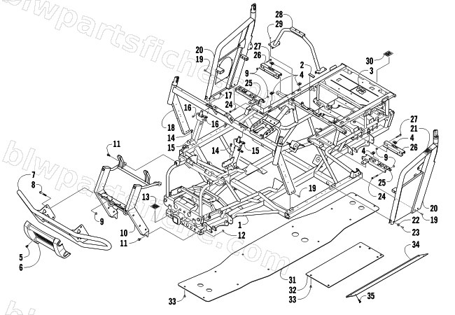 FRAME AND RELATED PARTS diagram