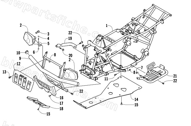 FRAME AND RELATED PARTS diagram