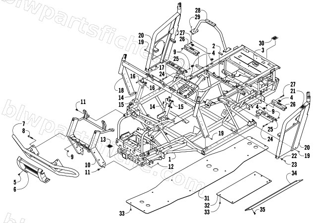 FRAME AND RELATED PARTS diagram