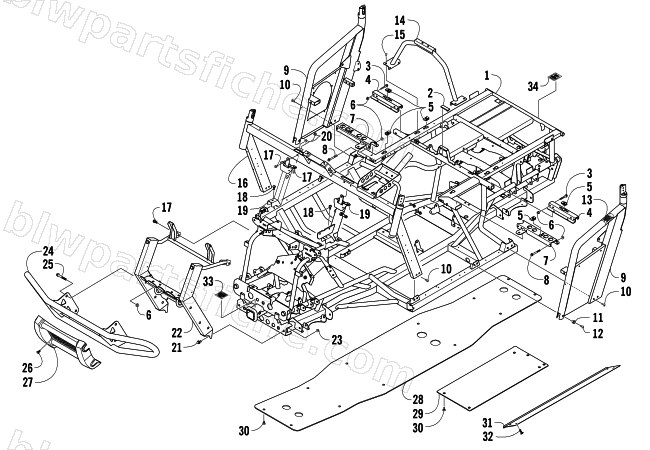 FRAME AND RELATED PARTS diagram