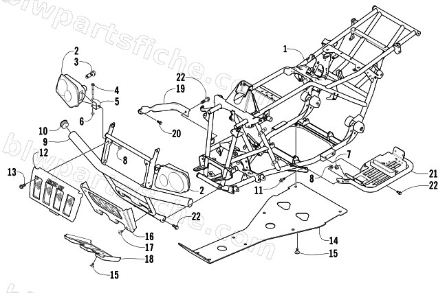 FRAME AND RELATED PARTS diagram