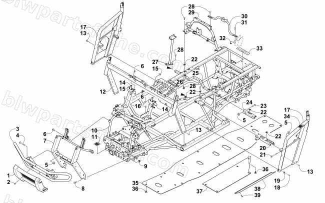 FRAME AND RELATED PARTS diagram