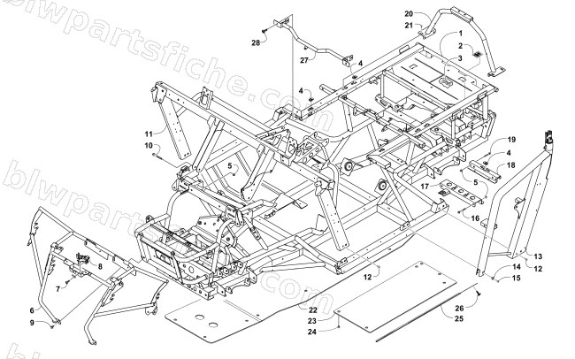 FRAME AND RELATED PARTS diagram