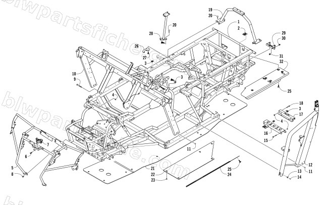 FRAME AND RELATED PARTS diagram