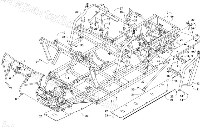 FRAME AND RELATED PARTS diagram