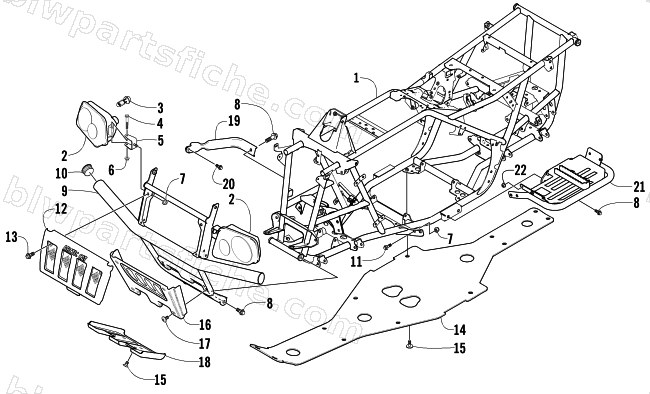 FRAME AND RELATED PARTS diagram