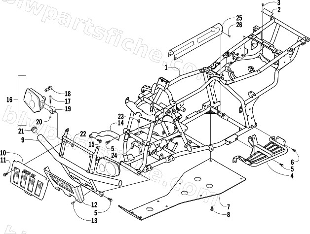 FRAME AND RELATED PARTS diagram