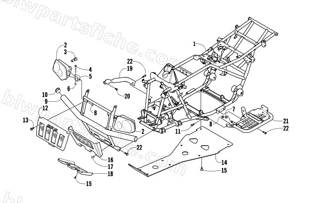 FRAME AND RELATED PARTS diagram