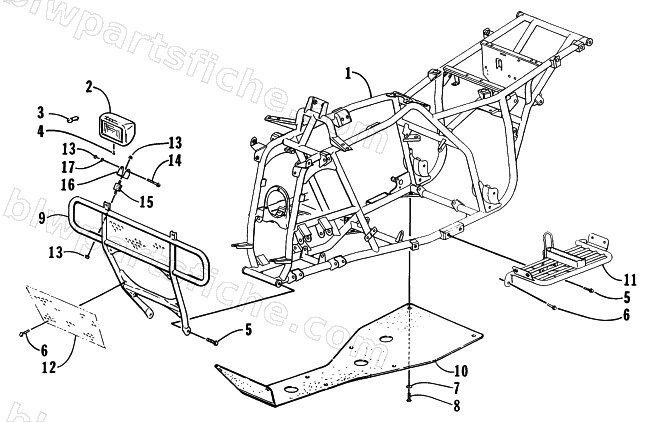 FRAME AND RELATED PARTS diagram
