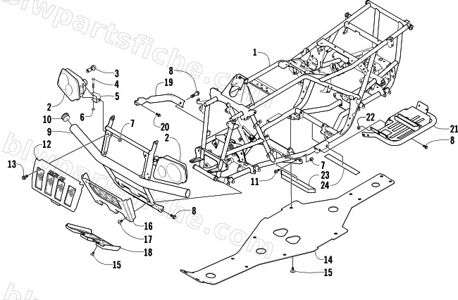 FRAME AND RELATED PARTS diagram