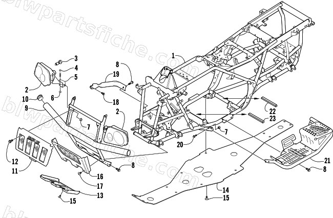 FRAME AND RELATED PARTS diagram