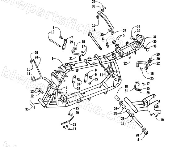 FRAME AND RELATED PARTS diagram