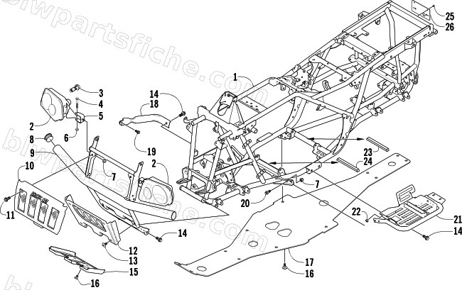 FRAME AND RELATED PARTS diagram