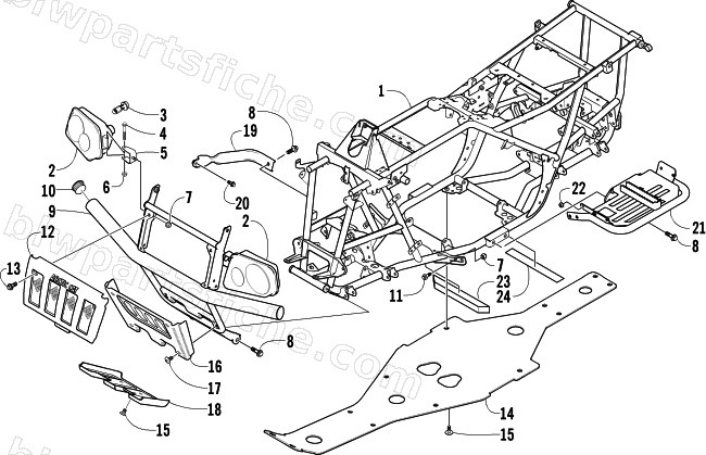FRAME AND RELATED PARTS diagram