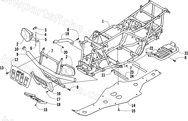 FRAME AND RELATED PARTS diagram