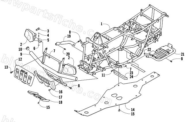 FRAME AND RELATED PARTS diagram