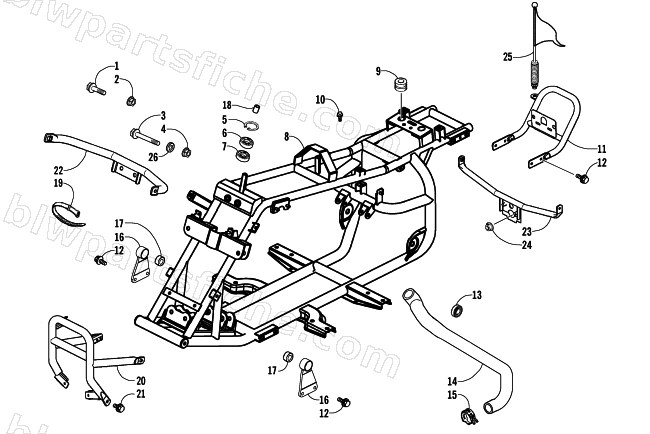 FRAME AND RELATED PARTS ASSEMBLY diagram