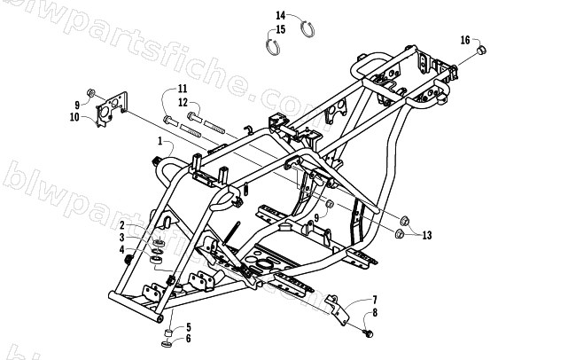 FRAME AND RELATED PARTS ASSEMBLY diagram