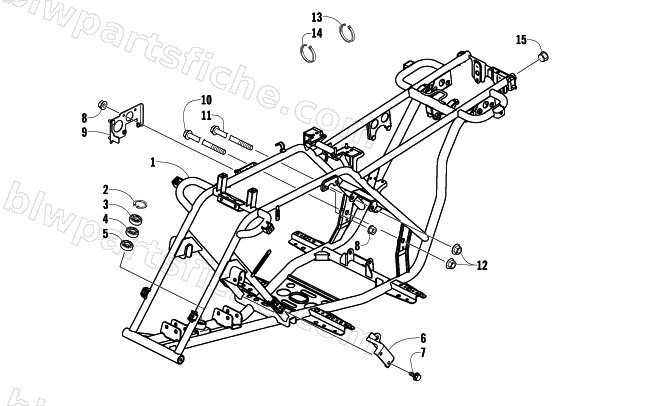 FRAME AND RELATED PARTS ASSEMBLY diagram