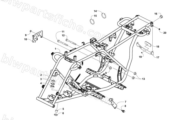 FRAME AND RELATED PARTS ASSEMBLY diagram