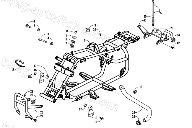 FRAME AND RELATED PARTS ASSEMBLY diagram