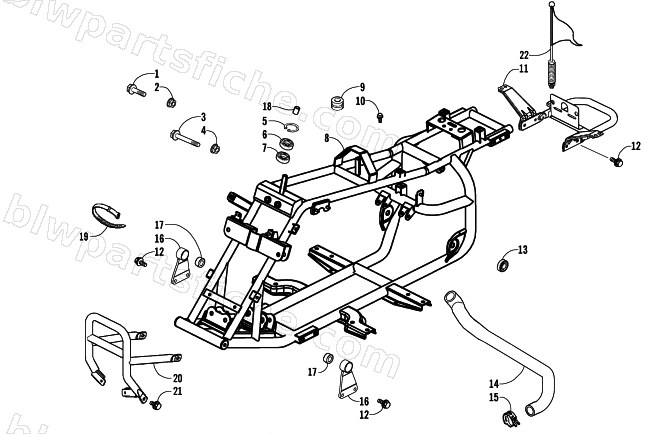 FRAME AND RELATED PARTS ASSEMBLY diagram