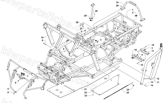 FRAME AND RELATED PARTS (SN# 302246 AND BELOW) diagram