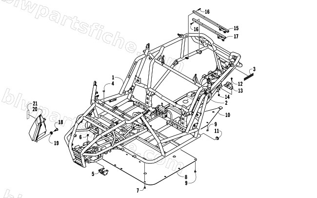 FRAME, HEADLIGHTS, AND RELATED PARTS diagram