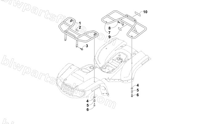 FRONT AND REAR RACK ASSEMBLY diagram