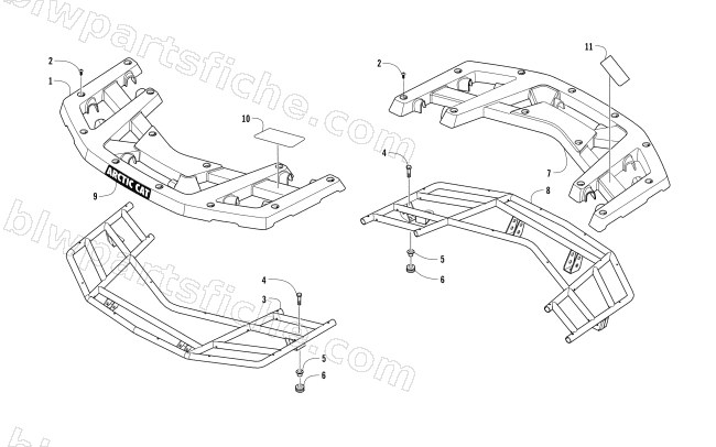 FRONT AND REAR RACK ASSEMBLY diagram